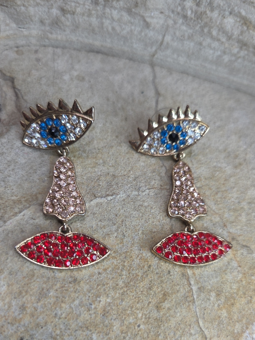 Eyes Lips Nose Earrings
